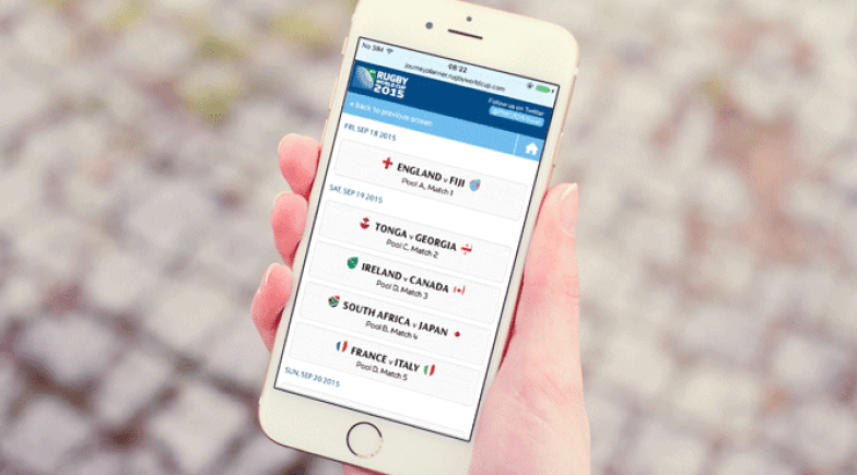 Travel planner app for The Rugby World cup 2015